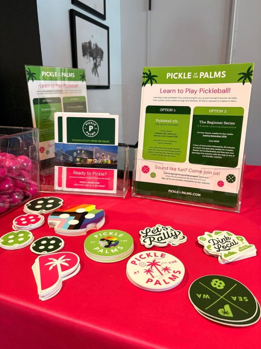 Pickle at the Palms marketing display